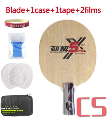 DHS POWER-G 5X PG 5 X Table Tennis Blade Arylate Carbon ALC Racket Ping Pong Bat Paddle: CS with FM case