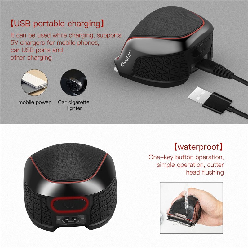 Professionele Tondeuse Voor Mannen Elektrische Tondeuse Draadloze Bakkebaarden Cutter Baard Scheermes Oplaadbare Scheren Machine