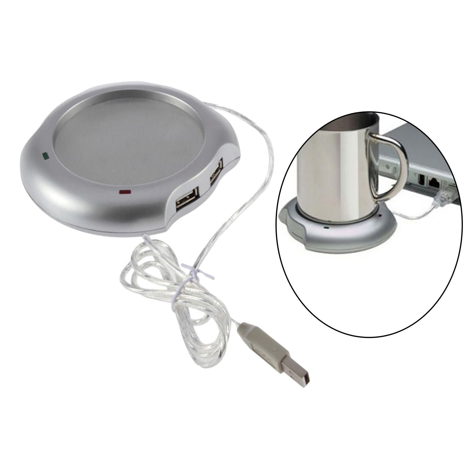Posavasos eléctrico de aislamiento para el hogar y la Oficina, calentador de tazas de café USB, accesorio para agua con leche y cacao, a la