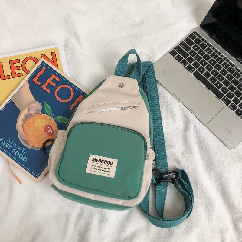Trend Mode Rugzak, Mini Persoonlijkheid Rugzak Voor Vrouwen, Nylon Tas, Schooltas Voor Tiener Meisjes Vrouwen Rugzak: Green