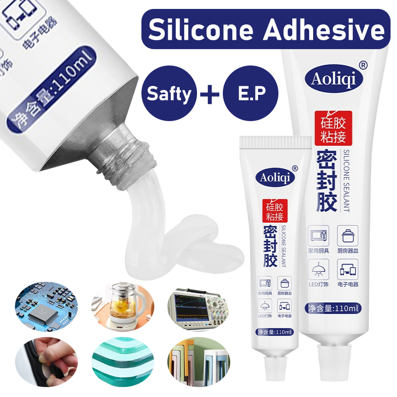50/110ml Safty Silicone Glue Sealant High Strength Transparent Waterproof Fast-dry Adhesive Household Food Grade Silicone Glue