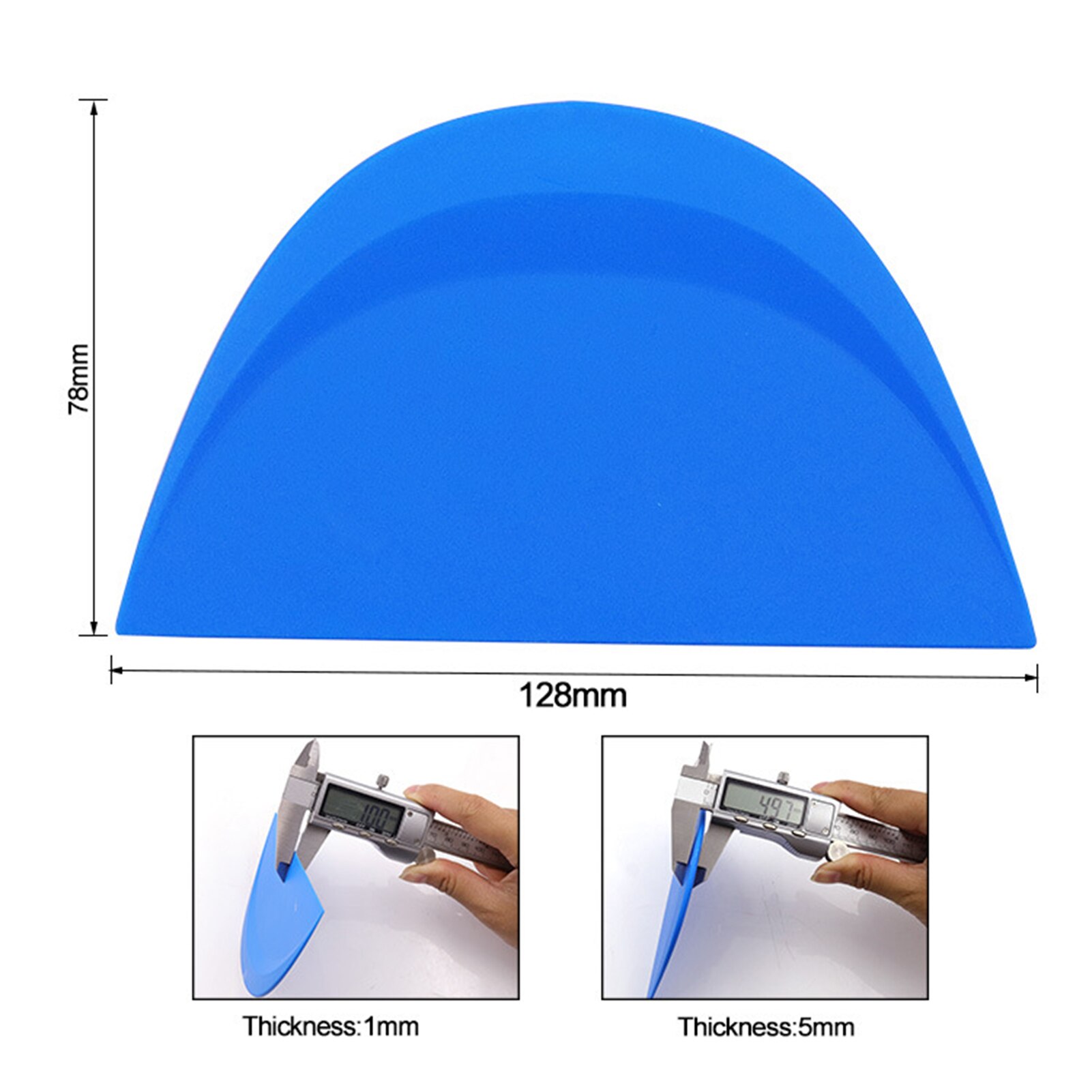 Vinyl Film Wrap Blue Plastic Foils Cleaner Scraper Bubble Air Remover Stickers Installation Car Semicircle Squeegee Tint Scraper