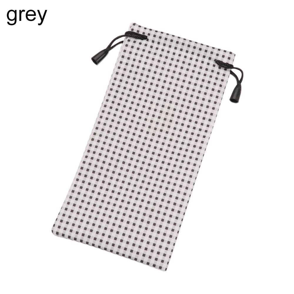 Sac en tissu imprimé pour lunettes, 1 pièce, pochette de lunettes de soleil étanche à la poussière, sac de transport pour lunettes optiques: grey
