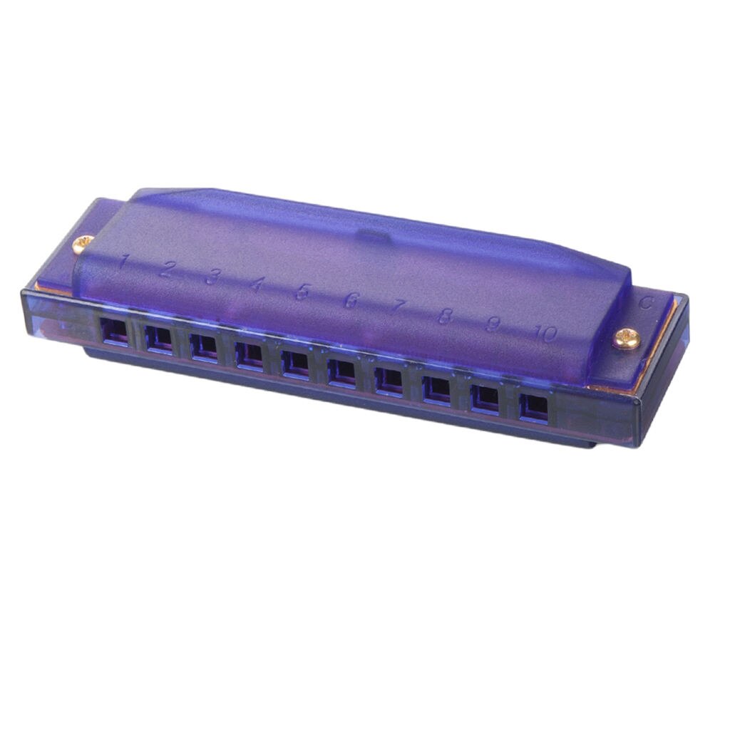 Blues Harmonica 10 Holes C Sleutel Beginner Harmonica Voor Kid En Adult Paars