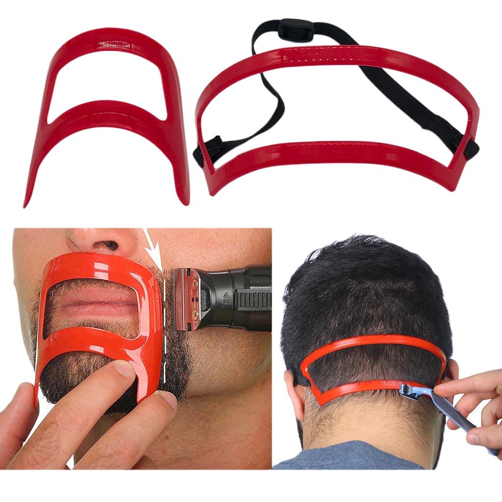 Goatee Template, Beard Shaping Tool Template Shaper Neckline Guide for Lineup & Edging Stencil Styling Goatee
