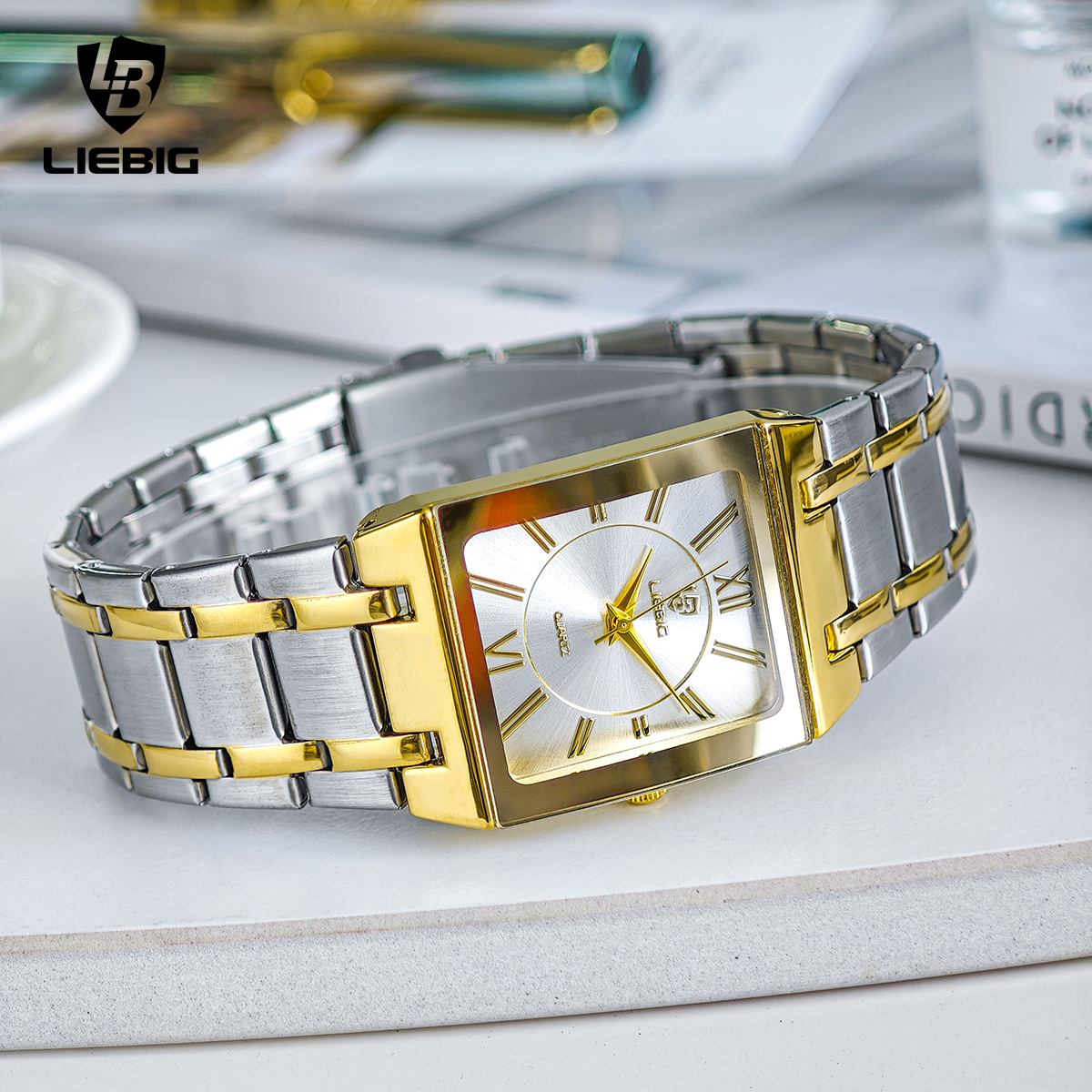 LIEBIG Eenvoudige Luxe Roestvrij Stalen Band Quartz Waterdicht Horloge Voor Mannen Vrouwen Eenvoudige Zakelijke Horloges Klok Reloj Hombre