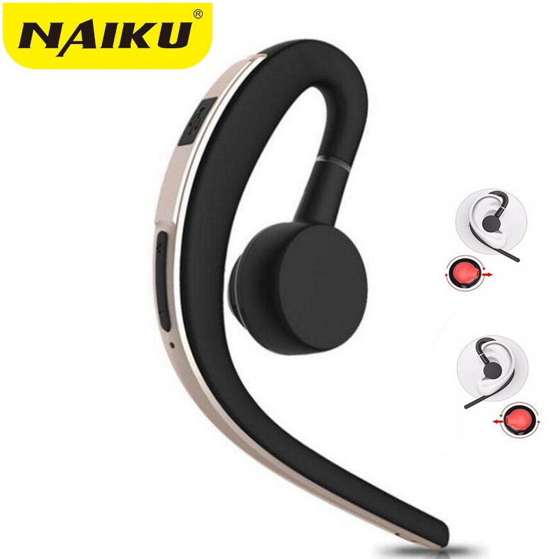 NAIKU casque mains libres sans fil affaires Bluetooth avec micro commande vocale casque Bluetooth pour suppression de bruit de lecteur