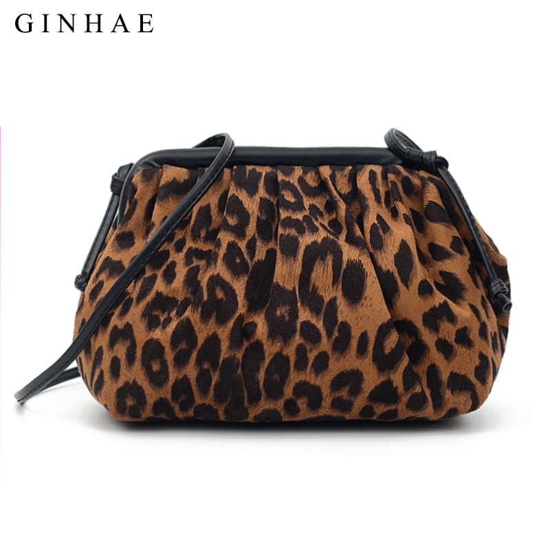 Ladies Dumpling Bag Leopard Clutch Purse Handbags Small Shoulder Crossbody Bags For Women Famous Brand Sac