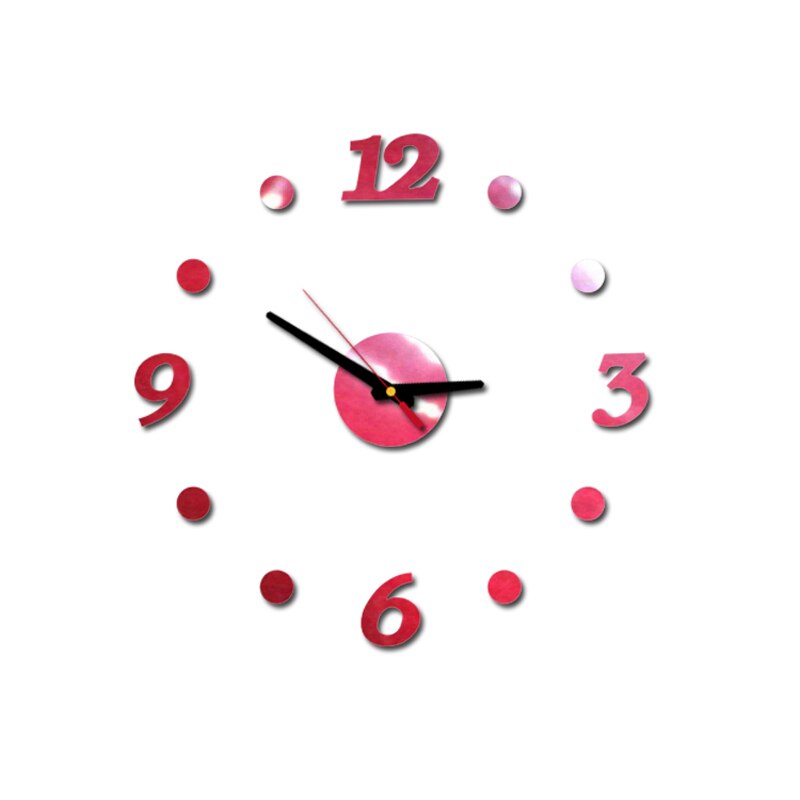 Seinäkello digitaalinen seinäkello tarra kello moderni kello tee itse kellot seinällä keittiökello olohuoneen sisustus: Punainen