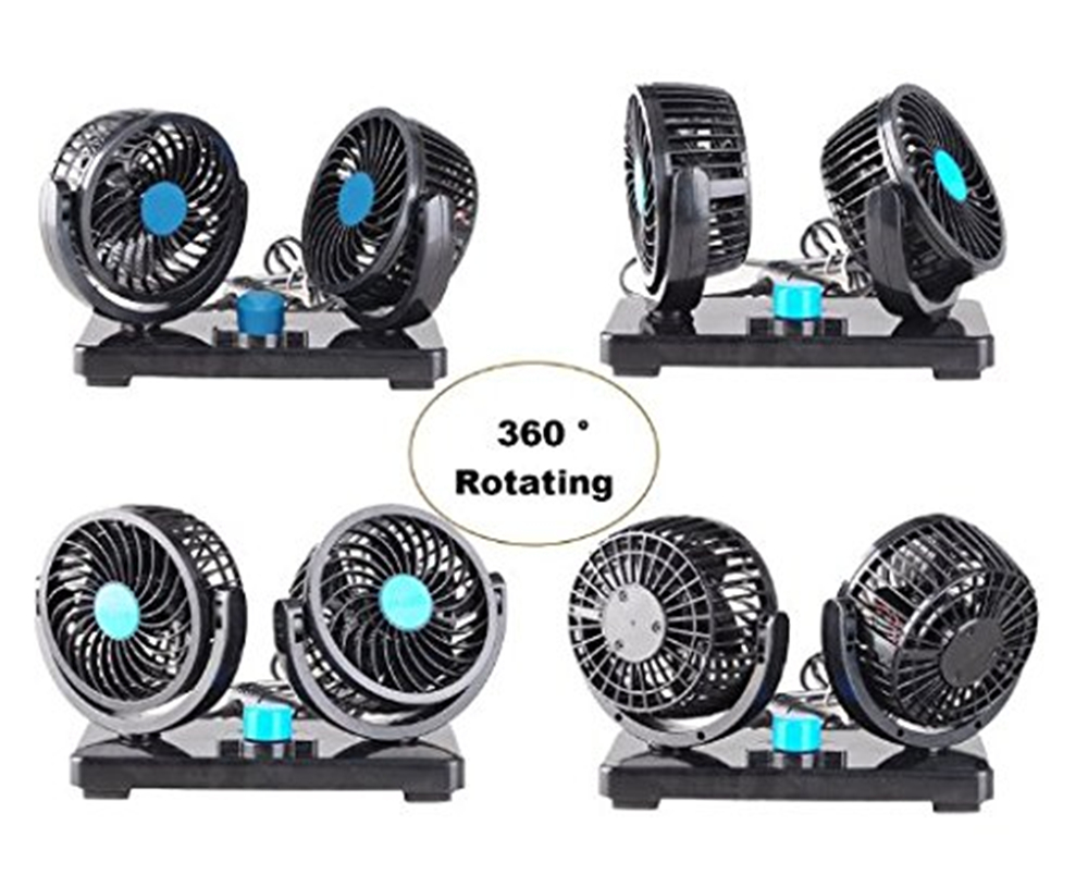 360 Rotating Free adjustment Car Auto Cooling Air Fan Ventilation Dashboard Electric Car Fan Summer Cooling Air Circulator