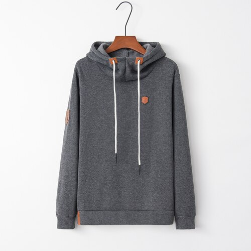 Sportwear frauen hoodies sweatshirts Tasche Patchwork Pullover Strappy Hoodie Oberbekleidung Pullover Jumper Sweatshirt Hoodies Tops: L / Dark Gray