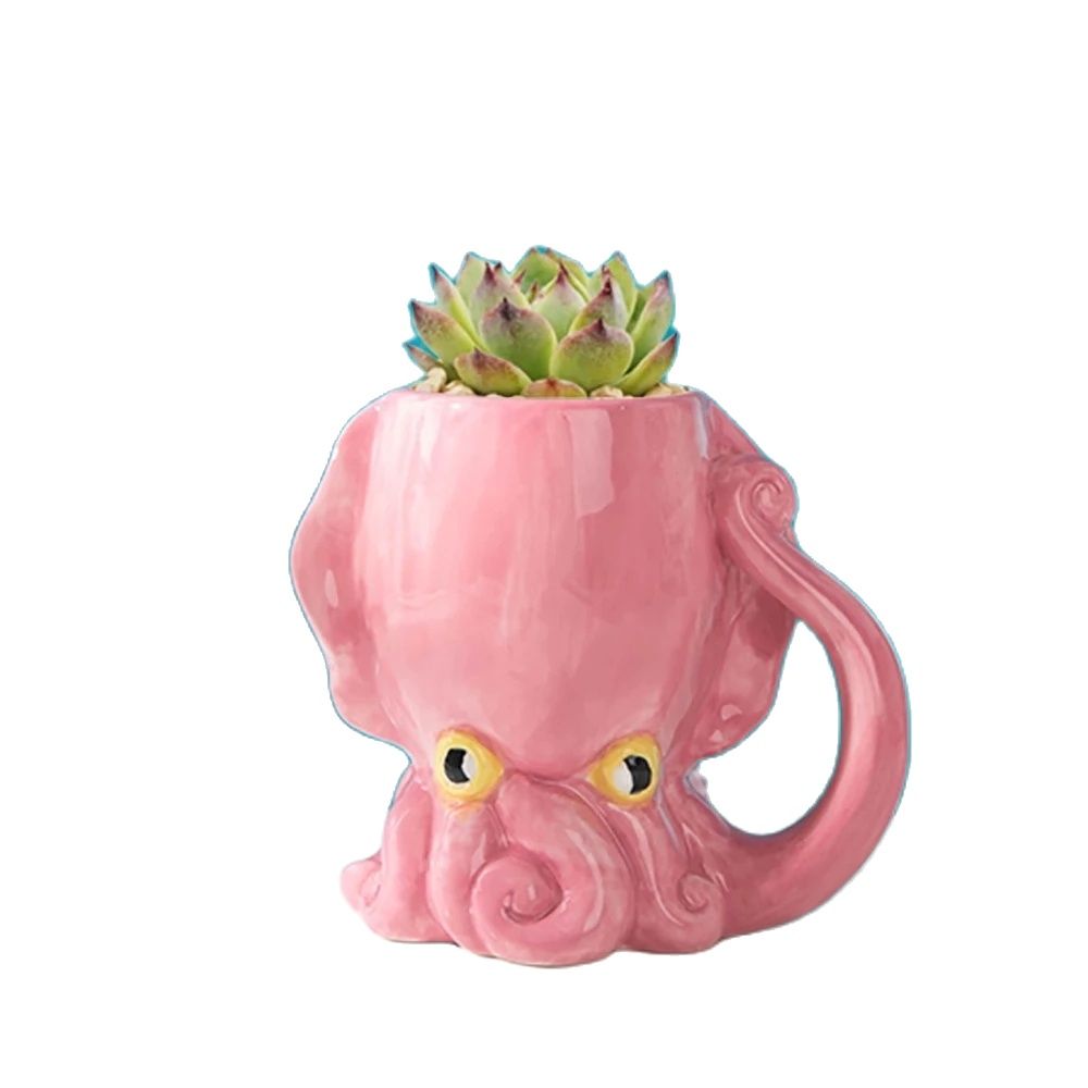 Grappige Roze Octopus Keramische Mok Koffie Met Tentakel Handvat, Craft 3D Koffie Mokken, unieke Voor Vrienden,