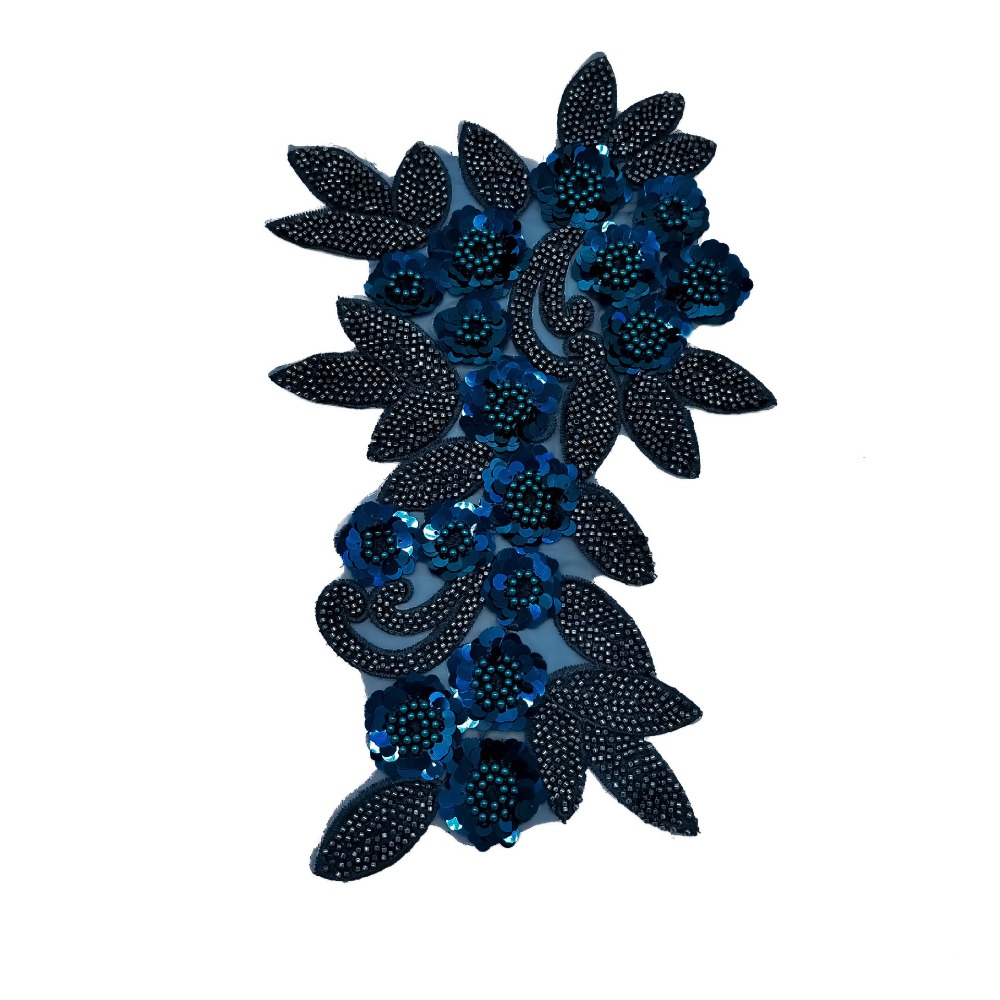 Parches bordados de flores con lentejuelas, flores tridimensionales, apliques exquisitos para ropa, parches elegantes desmontables para ropa DIY