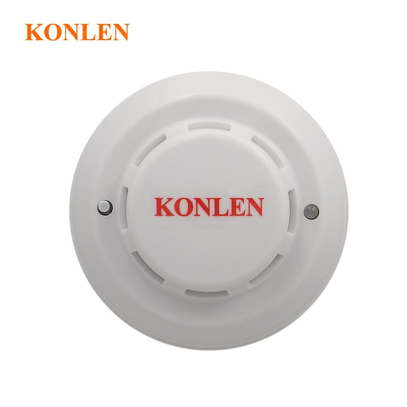 KONLEN Photoelectric Wired Smoke Detector Sensor 12V 24V Fire Alarm Linked With Alarm System Or Standalone