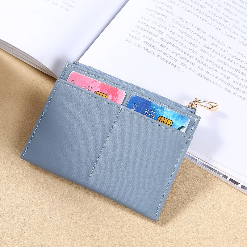 Naisten lompakko ihana karkki väri pieni kolikko vetoketju kukkaro korttipaketti  pu 9 x 2 x 13cm passipidike kortti lompakko