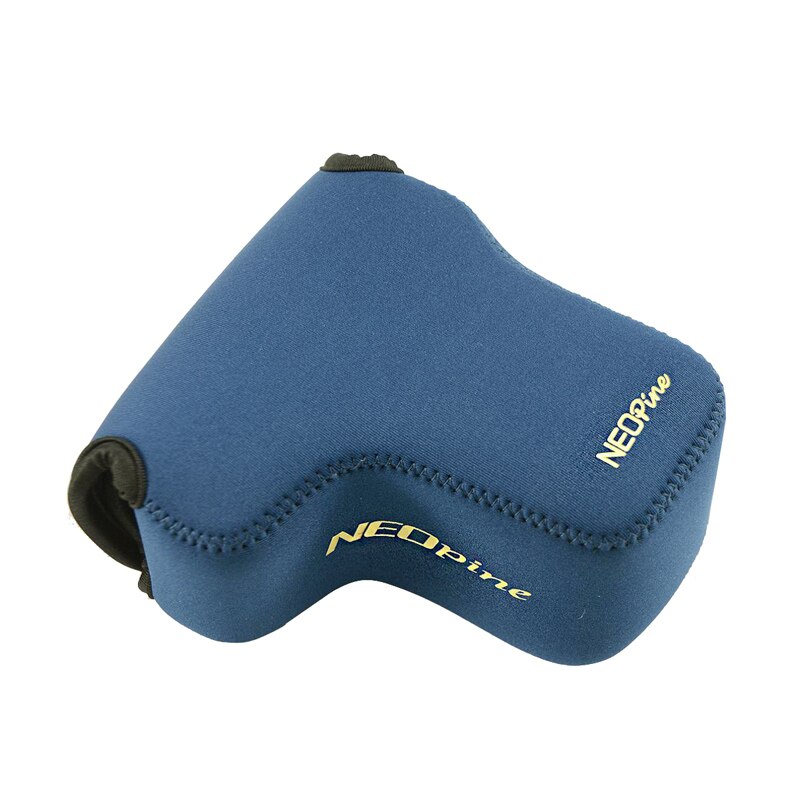 Étui pour caméra souple portable | Pour Canon EOS M50 M5 M6II M6 MarkII KISS M, housse de protection avec mousqueton, 18-150mm: Blue with Carabiner