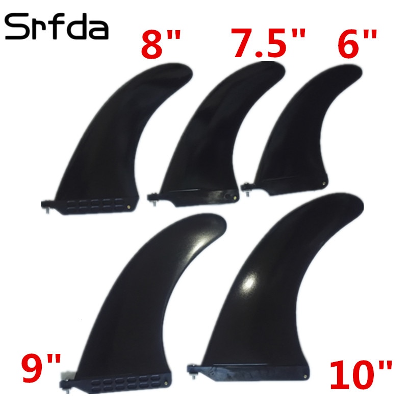 srfda surfboard fins Dolphin 6.5inch7.5inch8inch9inch10inch Longboard Fin - Black surf fin 70%nylon+30%fiberglass