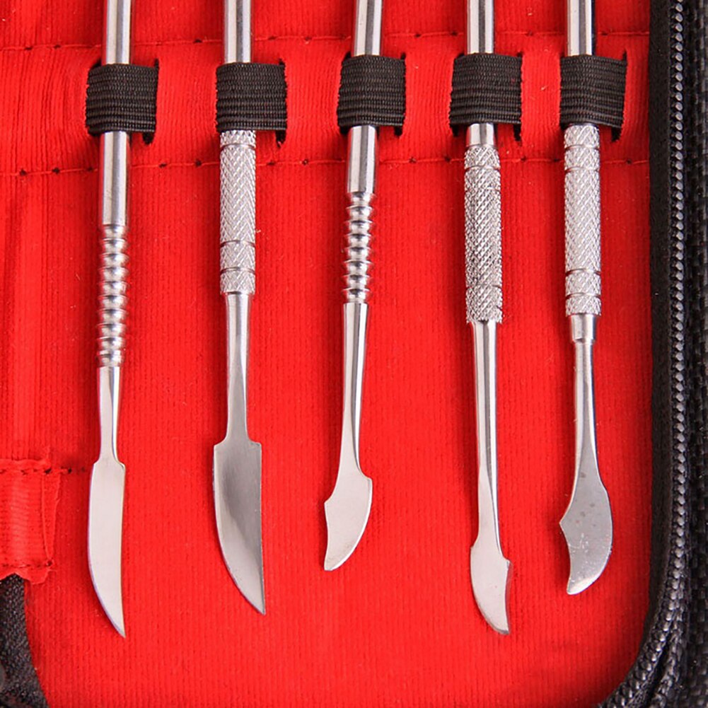 10 Stks/set Wax Carving Tool Set Rvs Veelzijdig Kit Dental Instrument Dental Lab Equipment Met Houder Case