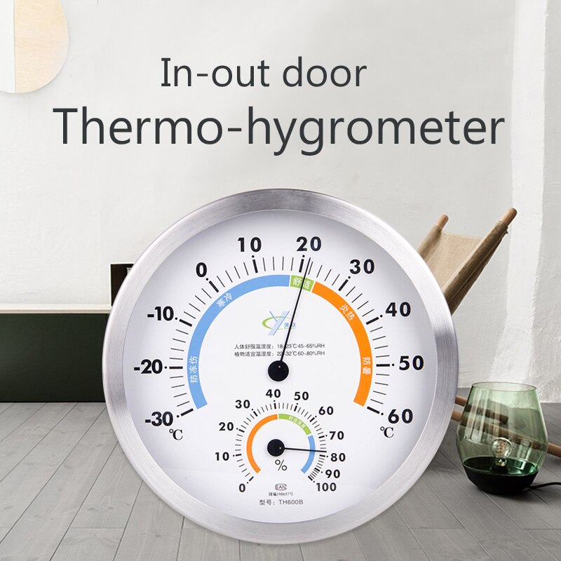 Outdoor Thermometer Humidity Meter HD Round Clock Shape Indoor Temperature Instrument&amp;Wall Mounting Hygrometer Home Decor
