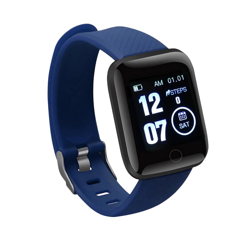 1.44 smarte armbänder mit wetteranzeige, blutdruck- und herzfrequenzmessung, fitness-tracker, wasserdichte smartwatch für damen, herren und kinder: Blau