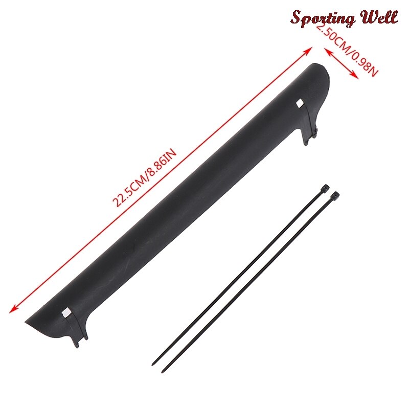 Protector de cadena para bicicleta, Protector de cadena de plástico colorido para ciclismo, Protector de marco de cuidado, piezas de ciclismo, 1 ud.: Negro