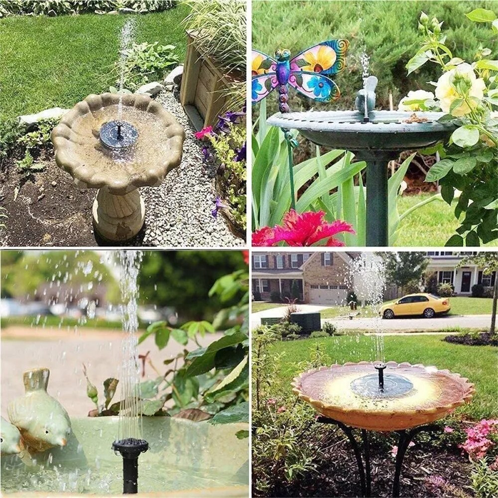 Floating Solar Fountain Garden Water Fountain Pool Pond Decoration Solar Powered Solar Bird Bath Water Pumps Garden Decoration
