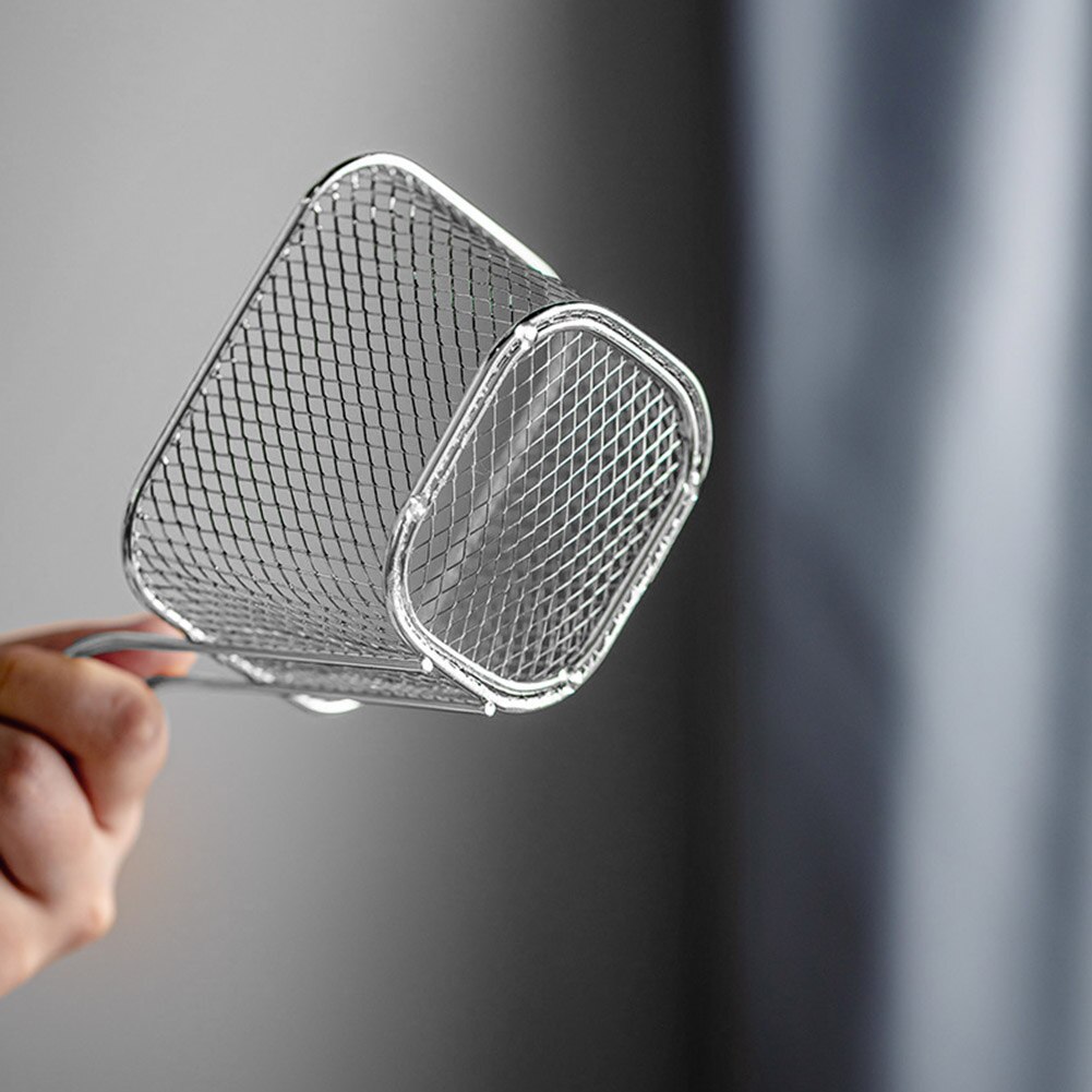 French Fries Basket Portable Stainless Steel Chips Mini Frying Basket Strainer Fryer Kitchen Cooking Chef Basket Colander Tool