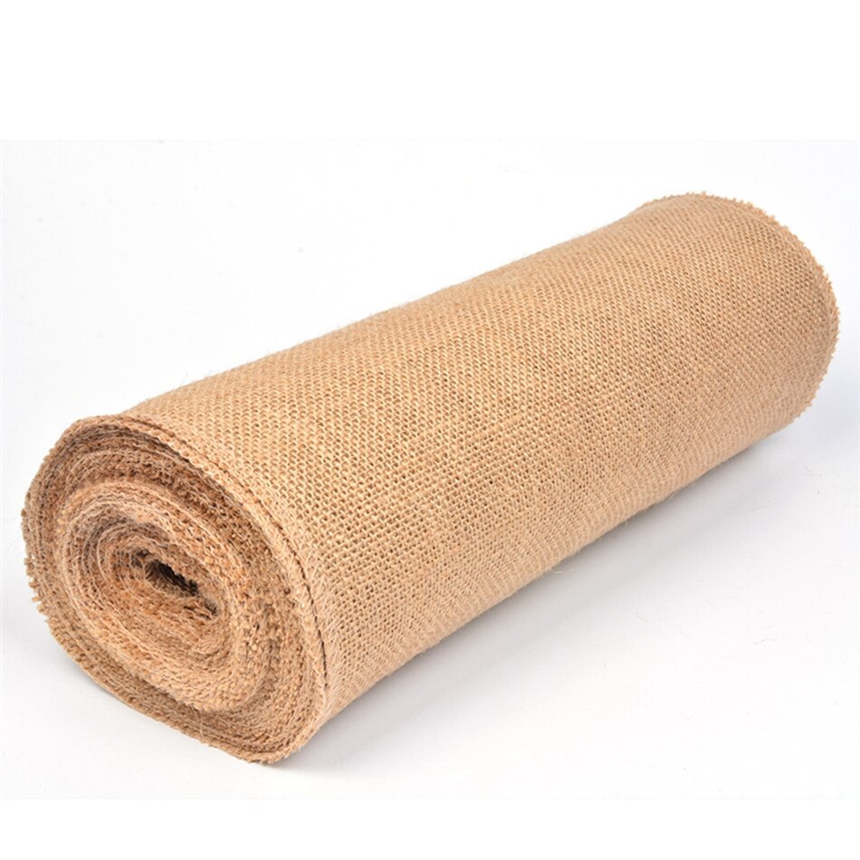 2 yards/rulle 150mm 300mm naturliga jute säckvävsband för hantverk gör-det-själv långa hampaband rosett inslagning bröllopsfest dekorativt