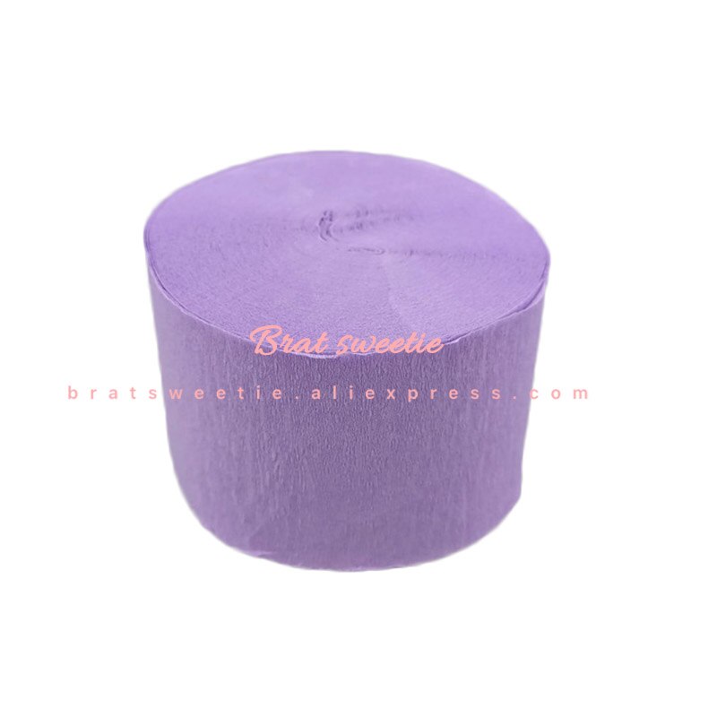 4.5Cm * 25Cm Crêpepapier Streamers Decoratieve Crinkled Diy Ambachtelijke Bloem Maken Wikkelen Verjaardag Bruiloft Achtergrond Decoation: light purple Crepe