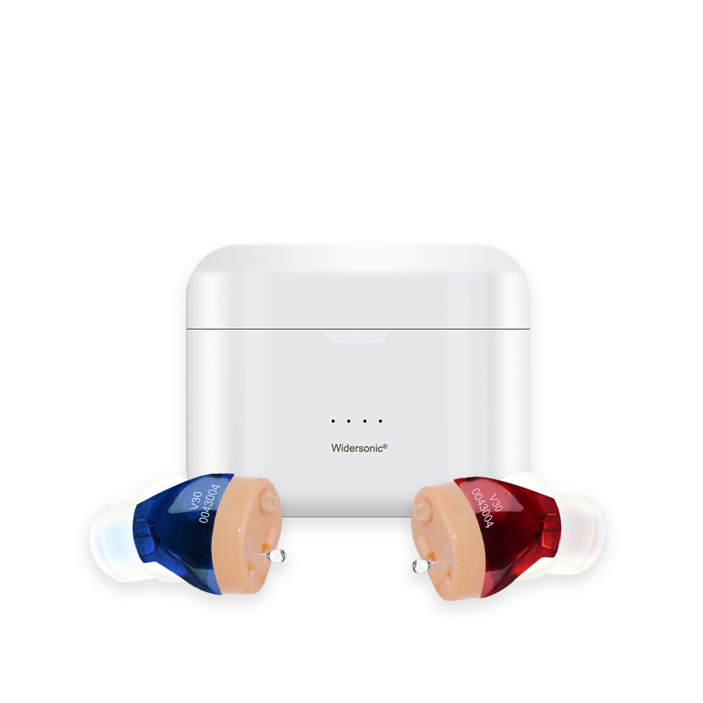 Hörgerät USB Aufladbare für Taubheit Mini Audifonos in Ohr Tragbare unsichtbar Hörgeräte Einstellbar Tonne Klang Verstärker: V30-Paar