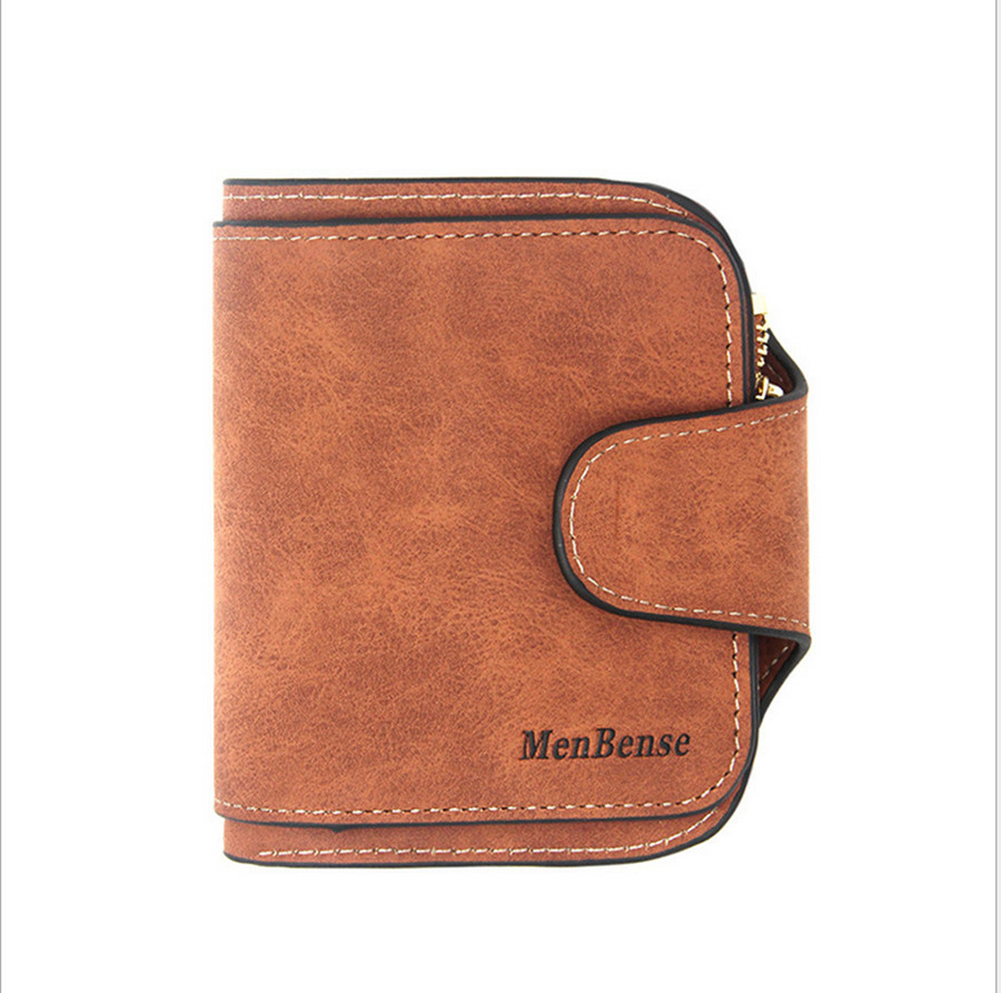 nouvelle portefeuille femmes court en cuir givré grande capacité pochette portefeuille femmes: Or