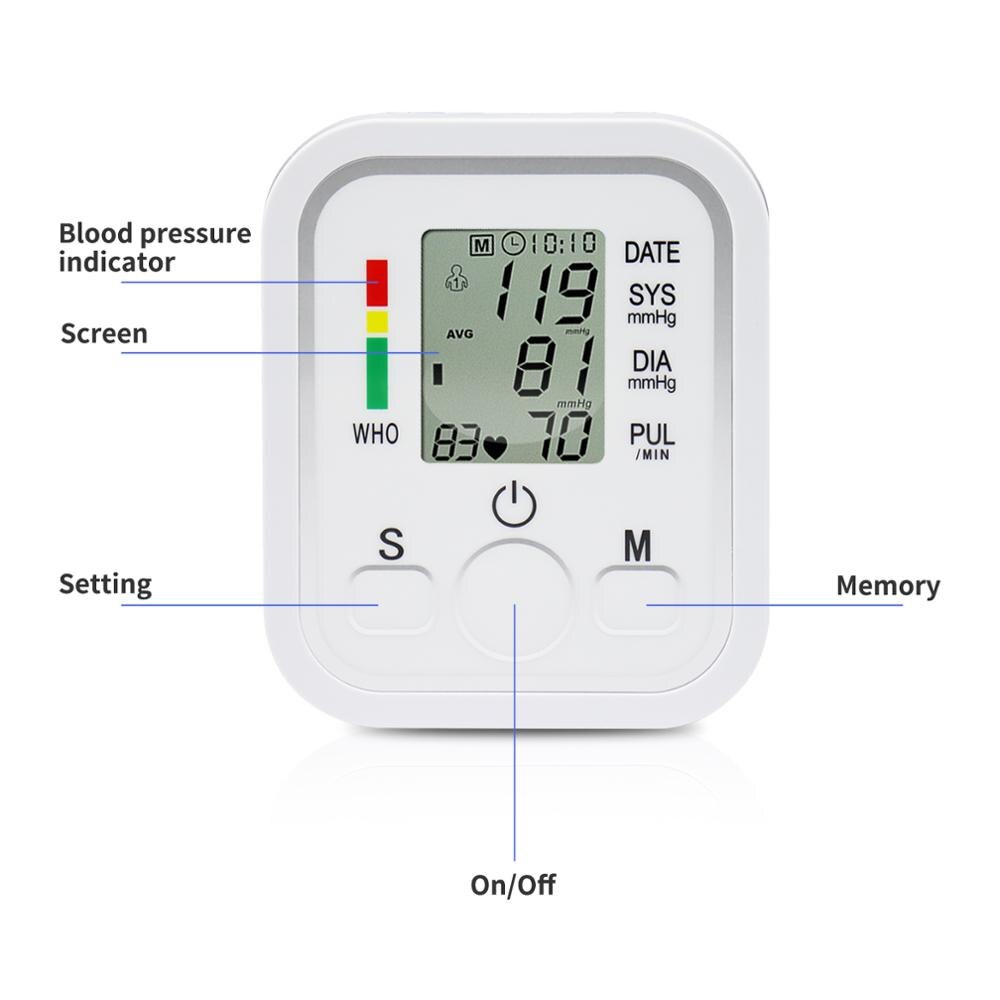 Upper Arm Blood Pressure Machine for Home Use, Digital Accurate Automatic Blood Pressure and Heart Rate(B02R)