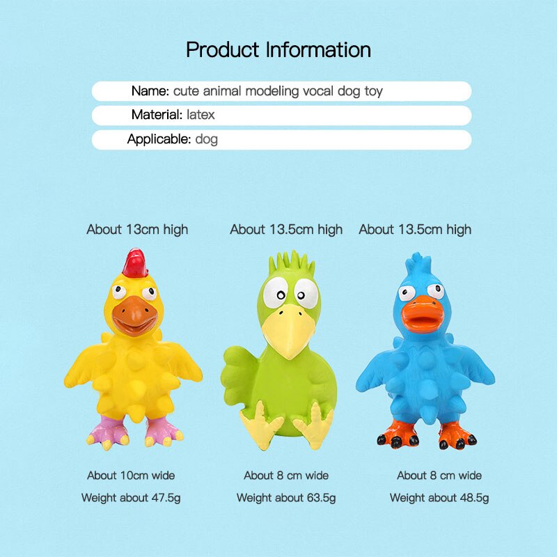 Latex Nibble Barbed Screaming Chicken Natural Latex Nibble Molar Tooth Cleaning Pet Toy Safety Dog ​​Chew Toy Pet Supplies