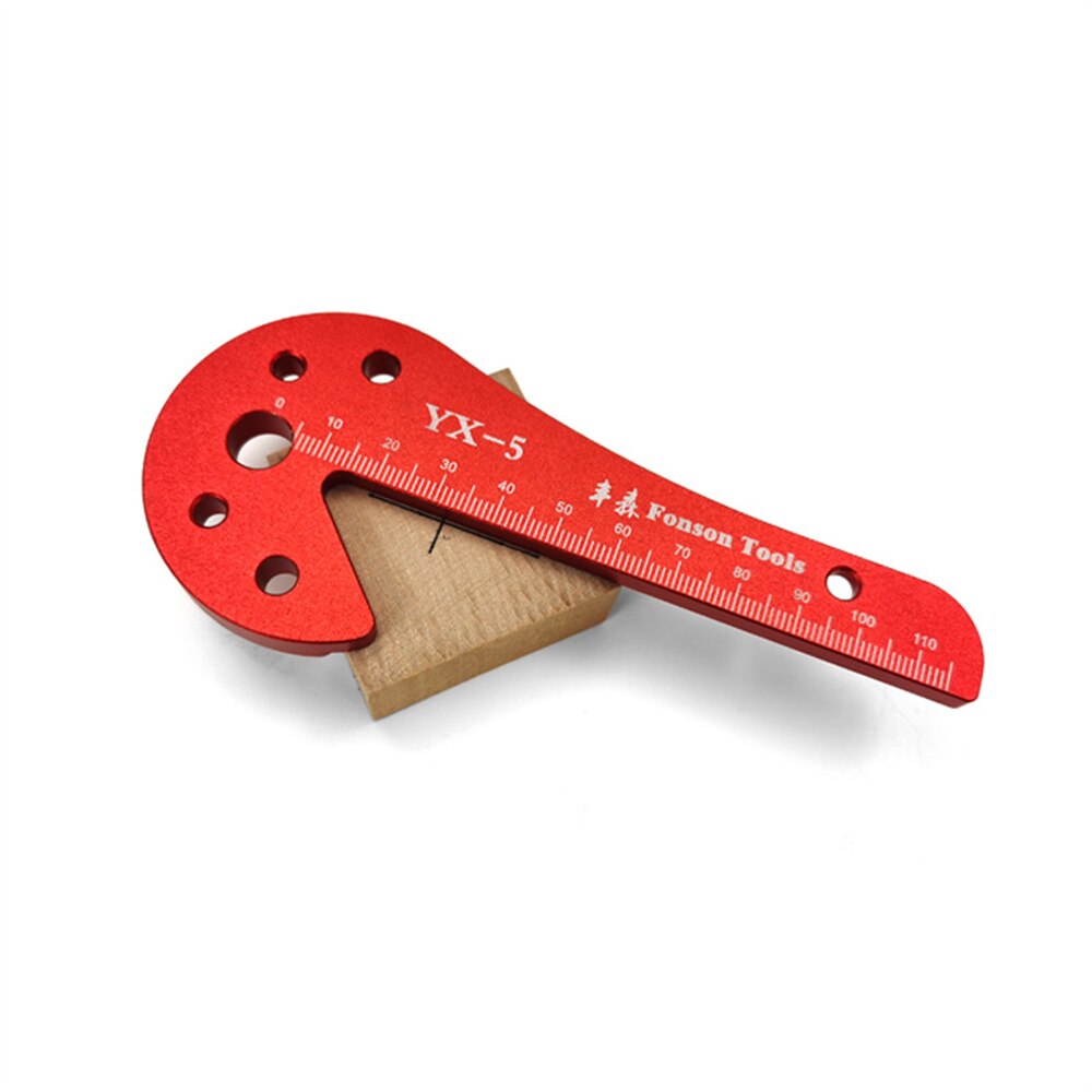Aluminum Alloy Woodworking Center Scriber Round Bar Square Wood Center Draw Line 45 and 90 Degrees Right Angle Scribing Gauge