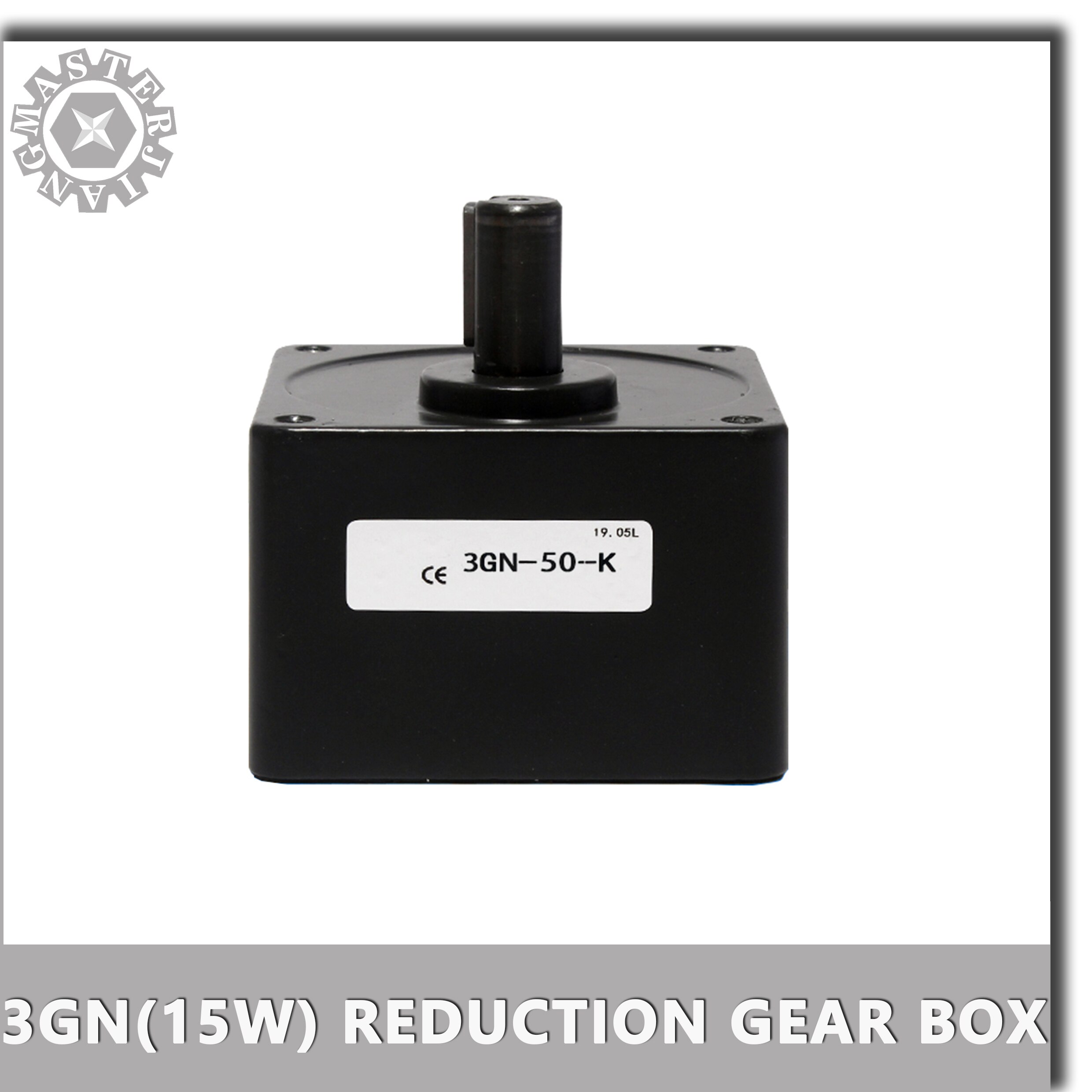 3GN Reduction Gear Box Ratio 1:3 to 1:180 450rpm to 6.9rpm Reduction Gearbox for 15W AC Reversible Variable Speed Motor.