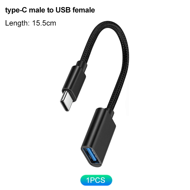 Type C naar USB Adapter 3.0 USB-C 3.1 Mannelijke OTG A Vrouwelijke Data Connector Voor MacBook Pro iPad Mini 6/Pro MacBook Air Type C Apparaten: Blauw