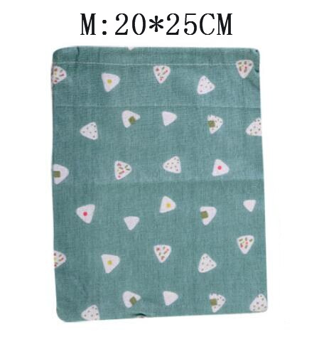 Koord Tassen Voor Vrouwen Katoen Linnen Leuke Reizen Kleine Doek Cosmetische Schoenen Make Toilettas Wash Bag Organizer Pocket: Green M