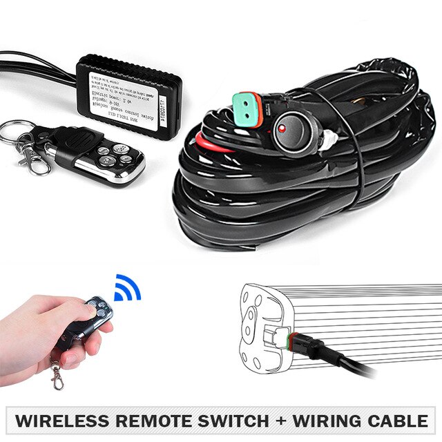 6D Lens Led Light Bar 12V 24V Driving Work Lights Barra led For 4x4 Off road 4WD ATV UAZ Truck Tractors Trailer Motorcycle: only remote and wire