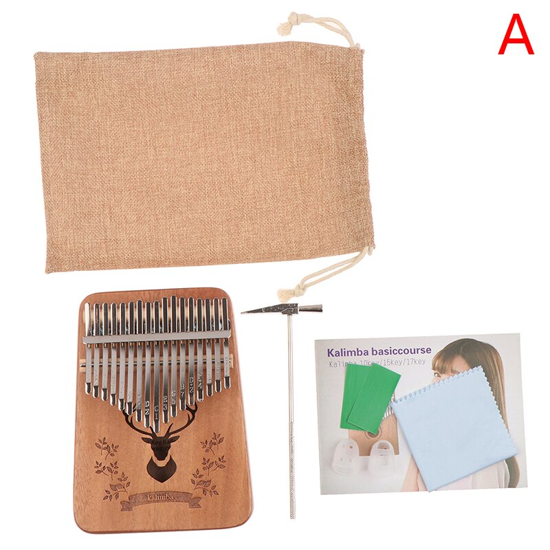 17 Keys EQ kalimba Acacia Thumb Piano Link Speaker Electric Pickup calimba Bag: A