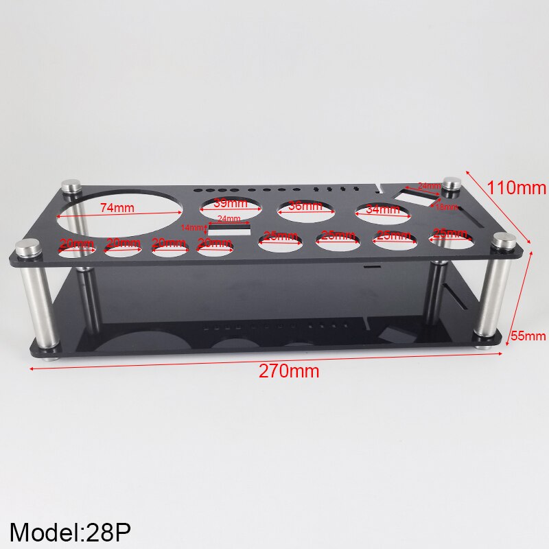 30Pcs/Set Bar Tools Wine Bottle Spoon Jigger Pourer Muddler Stopper Cocktail Shakers Boston Double Shaker With Black Stand: Acrylic Stand