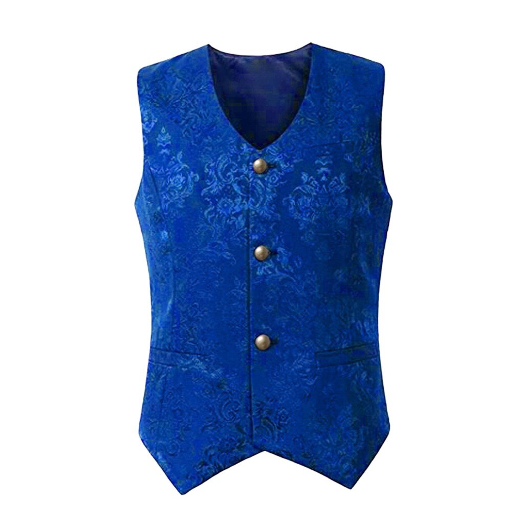 Männer Punk Jacke Vintage Mantel Outwear Taste Frack Weste Mantel Party hochzeit Krawatte weste Anzug Tasche Platz Set 1,14: BU / L