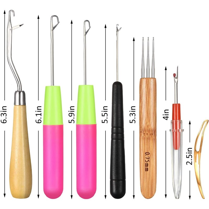 Dreadlocks Tool Set,3Pcs Dreadlocks Crochet,Hook Crochet Needle,Hair Locking Tool,Bent Latch Hook Set for Braid Craft