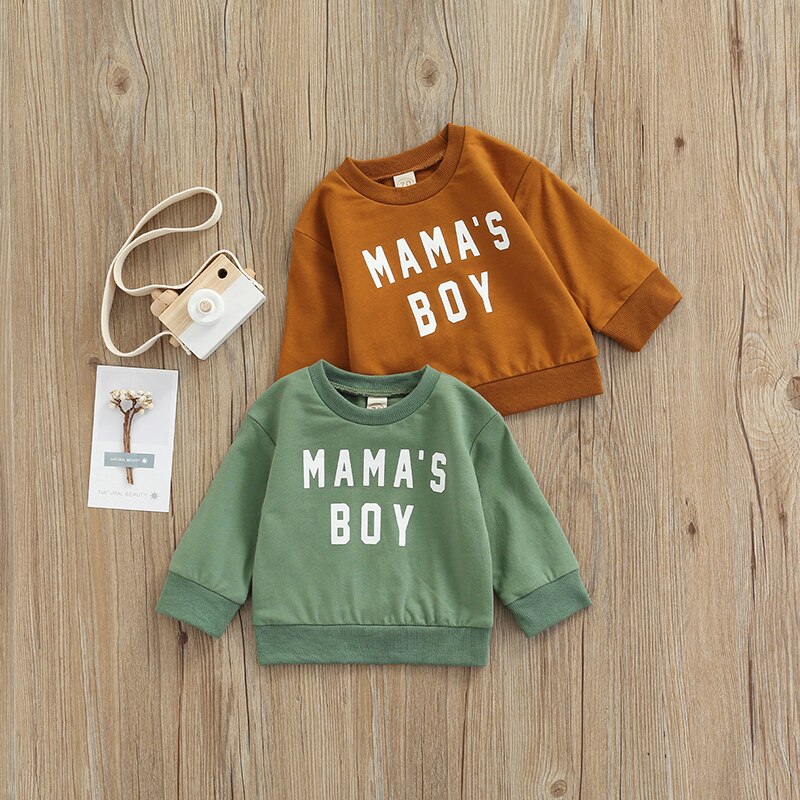 Lente Herfst Peuter Baby Jongens Sweatshirt Brief Afdrukken Ronde Hals Lange Mouw Casual Truien Sweatshirts Jassen Kids Tops