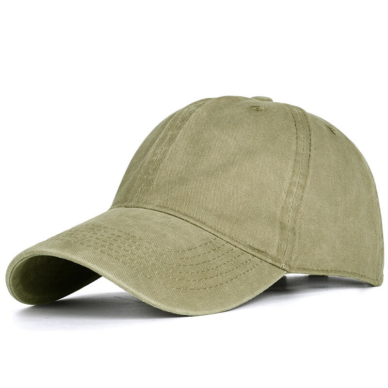 Mannen Baseball Cap Gewassen Katoen Baseball Cap Vrouwen Vintage Snapback Hoed Verstelbare Trucker Outdoor Caps Effen Kleur Hoed Bone: Khaki
