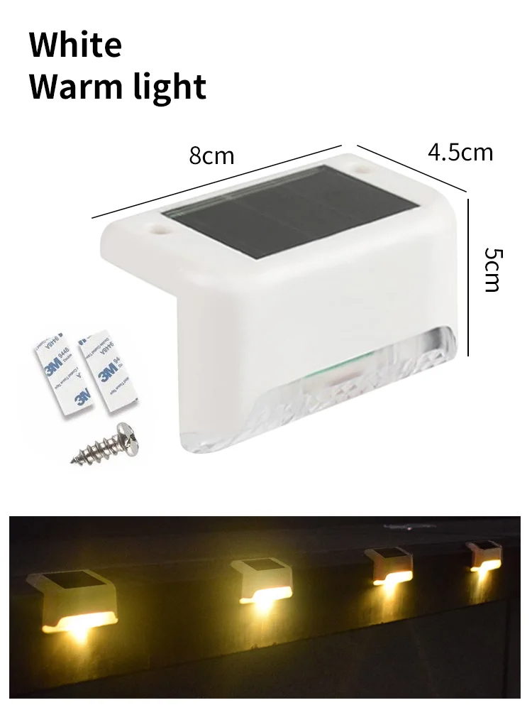 LED solaire étape lumières extérieure clôture lumière jardin décoratif applique étanche pour cour cour voie garde-corps éclairage: ROSE / 6-10W