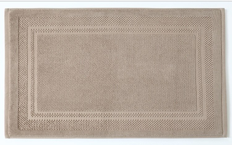 LYN&GY 100% Cotton Lxuray Geometric Plaid Hotel Bathroom Foot Towel Door Bathmat Machine Washable 45x75cmx380grams Bathroom mat: E