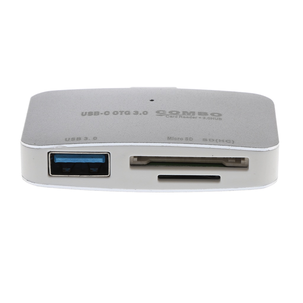 Dovewill USB3.0 Micro USB Combo USB HUB Card Reader with OTG for TF/SD Laptop Silver