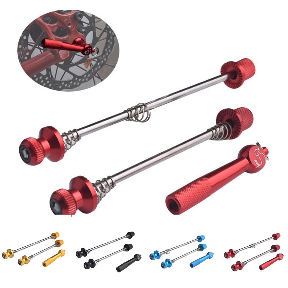 MTB Bike Hub Quick Release Rod Anti-theft Skewers Road Bike Front & Rear Axle Rod Lightweight Aluminum Alloy Screw Rod