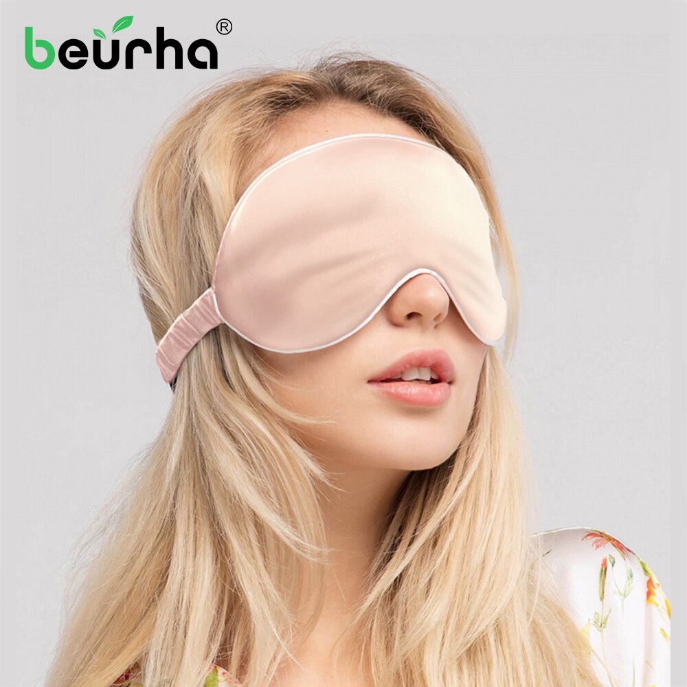 Máscara para dormir, máscara de olho de dormir 100% 3d, seda natural, máscara para os olhos, tampa macia e portátil, 20 peças venda dobrável