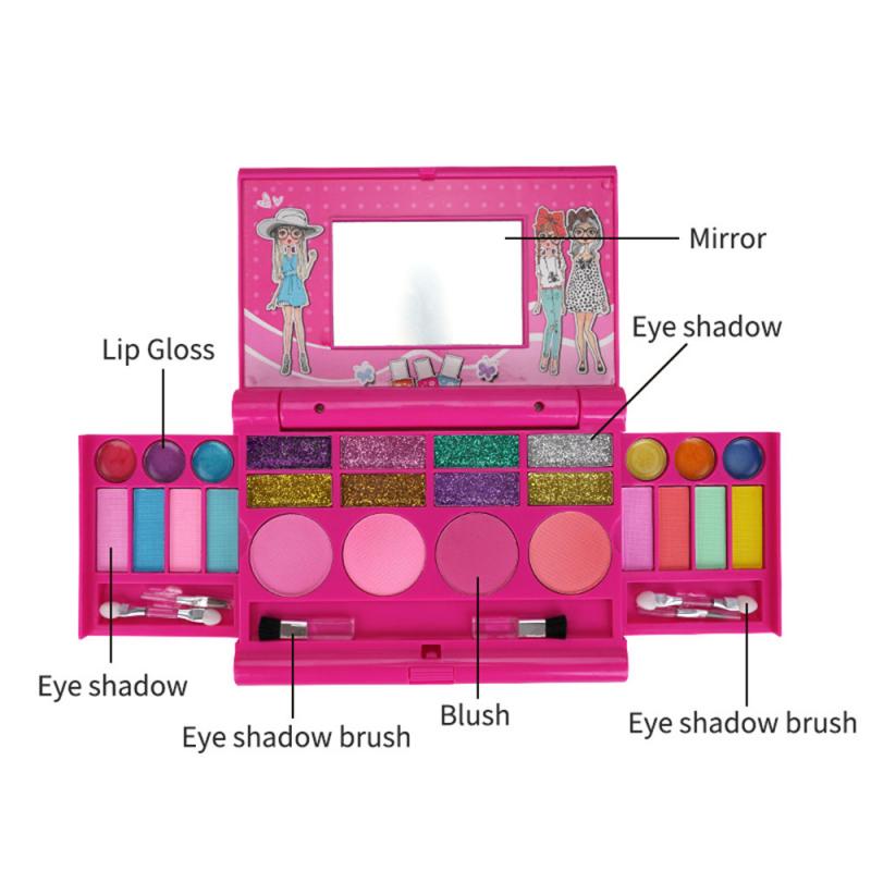 Girls Make Up Set Toys Pretend Play Make Up Case And Cosmetic Set Makeup Tools Kit Simulation Cosmetic Bag Beauty Hair Salon Toy